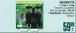 Jean Coutu NICORETTE 2 mg, 4 mg, VapoÉclair offer