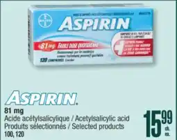 Jean Coutu ASPIRIN 81 mg Acetylsalicylic acid offer
