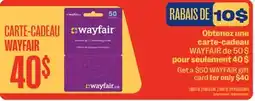 Jean Coutu WAYFAIR gift card offer
