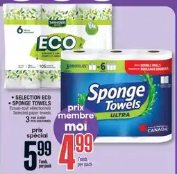 Jean Coutu • SELECTION ECO • SPONGE TOWELS Selected paper towels offer