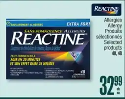 Jean Coutu REACTINE Allergy Selected products offer