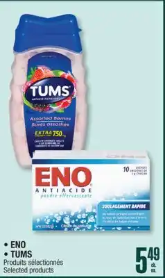 Jean Coutu ENO, TUMS Selected products offer