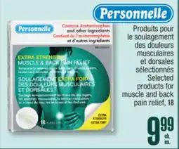 Jean Coutu PERSONNELLE Selected products for muscle and back pain relief offer