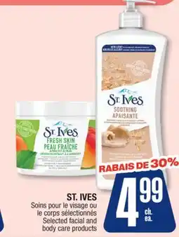 Jean Coutu ST. IVES Selected facial and body care products offer