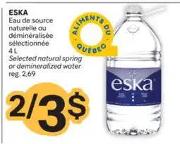 Brunet ESKA Eau de source naturelle ou déminéralisée sélectionnée offer