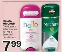 Brunet HELLO, MITCHUM Déodorants sélectionnés offer