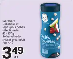 Brunet GERBER Collations et repas pour bébés sélectionnés offer