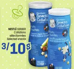 Uniprix NESTLÉ GERBER Collations sélectionnées/Selected snacks offer