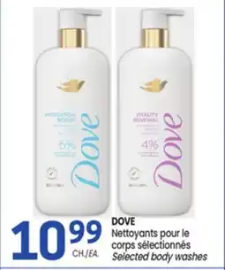 Uniprix DOVE Nettoyants pour le corps sélectionnés/Selected body washes offer