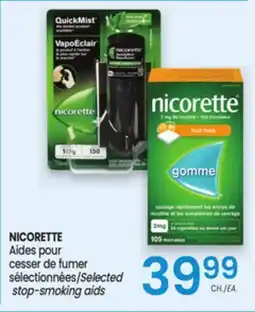 Uniprix NICORETTE Aides pour cesser de fumer sélectionnées/Selected stop-smoking aids offer