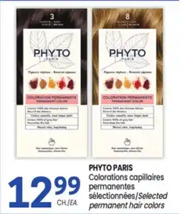 Uniprix PHYTO PARIS Colorations capillaires permanentes sélectionnées/Selected permanent hair colors offer