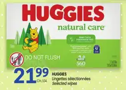 Uniprix HUGGIES Lingettes sélectionnées/ Selected wipes offer