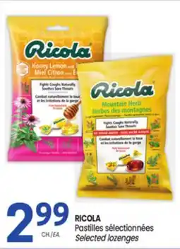 Uniprix RICOLA Pastilles sélectionnées/Selected lozenges offer
