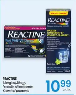 Uniprix REACTINE Allergies/Allergy, Produits sélectionnés/Selected products offer