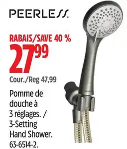 Canadian Tire PEERLESS 3-Setting Hand Shower offer