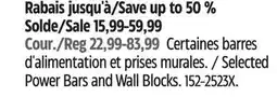 Canadian Tire Noma Selected Power Bars and Wall Blocks offer