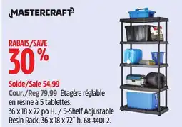 Canadian Tire 5-Shelf Adjustable Resin Rack offer