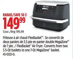 Canadian Tire FlexBasket Air Fryer. Converts from two 3.5-Qt baskets to one 7-Qt MegaZone basket offer