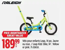 Canadian Tire Raleigh Leap Kids' Bike, 14˝ offer