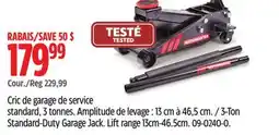 Canadian Tire Motomaster 3-Ton Standard-Duty Garage Jack offer