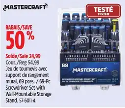 Canadian Tire 69-Pc Screwdriver Set with Wall-Mountable Storage Stand offer