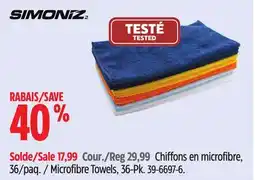 Canadian Tire Simoniz Microfibre Towels, 36-Pk offer