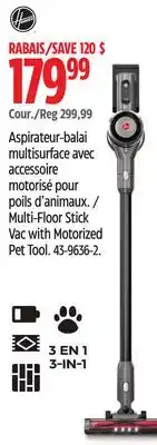 Canadian Tire Multi-Floor Stick Vac with Motorized Pet Tool offer