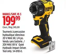 Canadian Tire DEWALT 20V MAX XR 1⁄4˝ Quiet Hydraulic Impact Driver offer