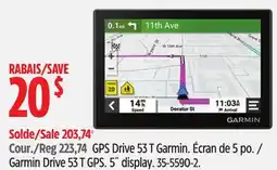 Canadian Tire Garmin Drive 53 T GPS. 5˝ display offer