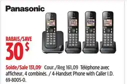 Canadian Tire Panasonic 4-Handset Phone with Caller I.D offer