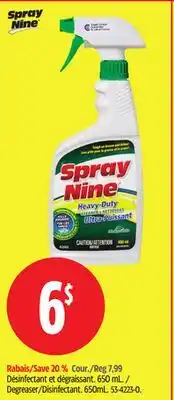 Canadian Tire Spray Nine Degreaser/Disinfectant offer