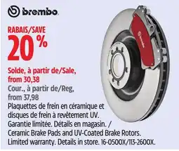 Canadian Tire Ceramic Brake Pads and UV-Coated Brake Rotors offer