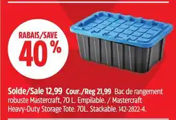 Canadian Tire Mastercraft Heavy-Duty Storage Tote offer
