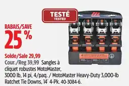 Canadian Tire MotoMaster Heavy-Duty 3,000-lb Ratchet Tie Downs, 14´ 4-Pk offer