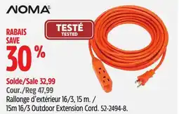 Canadian Tire NOMA 15m 16/3 Outdoor Extension Cord offer