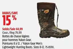 Canadian Tire Yukon Gear Men's Lightweight Hunting Boots offer