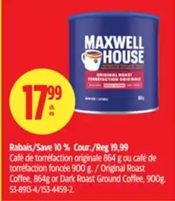 Canadian Tire Maxwell House Original Roast Coffee offer