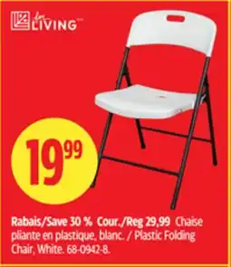 Canadian Tire Plastic Folding Chair, White offer