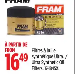Canadian Tire FRAM Ultra Synthetic Oil Filters offer