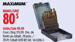 Canadian Tire MAXIMUM 29-Pc Cobalt Drill Bit Set offer