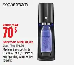 Canadian Tire SodaStream E-Terra or MIX Sparkling Water Maker offer