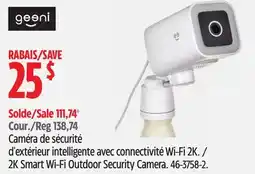 Canadian Tire 2K Smart Wi-Fi Outdoor Security Camera offer