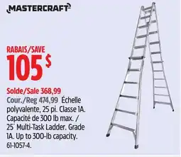 Canadian Tire MASTERCRAFT 25´ Multi-Task Ladder offer