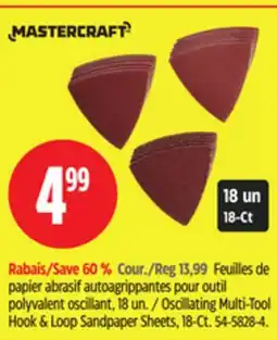 Canadian Tire Oscillating Multi-Tool Hook & Loop Sandpaper Sheets offer