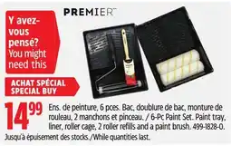 Canadian Tire 6-Pc Paint Set. Paint tray, liner, roller cage, 2 roller refills and a paint brush offer