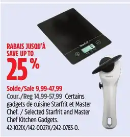 Canadian Tire Selected Starfrit and Master Chef Kitchen Gadgets offer