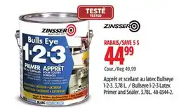Canadian Tire Zinsser Bullseye 1-2-3 Latex Primer and Sealer offer