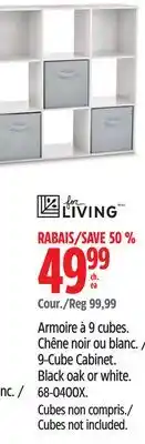 Canadian Tire FOR LIVING 9-Cube Cabinet. Black oak or white offer