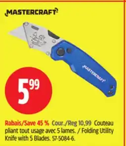 Canadian Tire Mastercraft Folding Utility Knife with 5 Blades offer