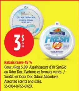Canadian Tire SunGlo or Odor Doc Odour Absorbers offer